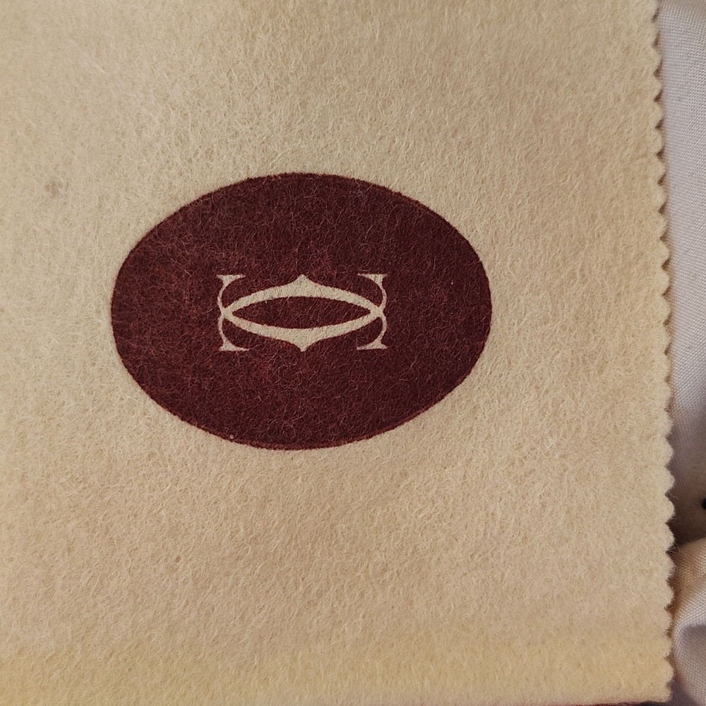 Cartier Dark Brown Leather Card Holder with Gold Corners - Picture 7 of 10